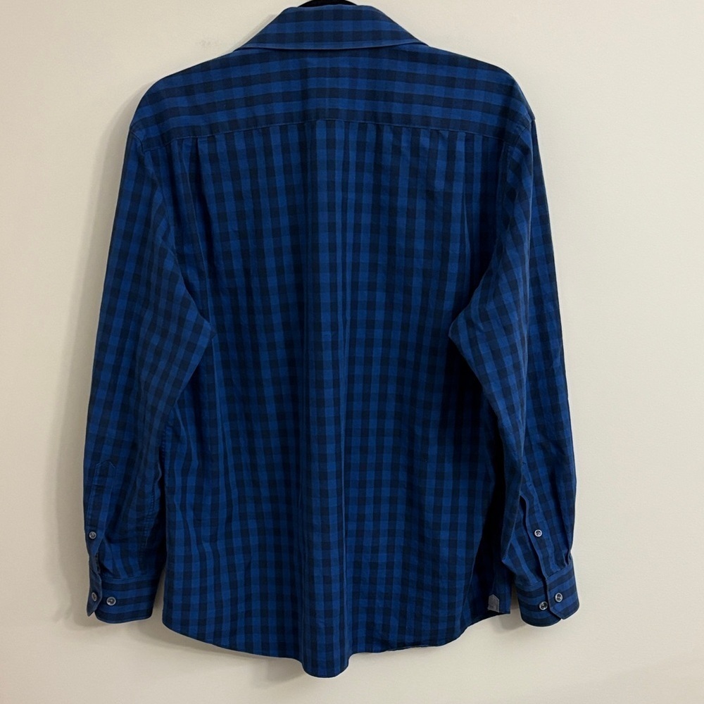 Todd Snyder Blue and Black Checkered Shirt - Picture 2 of 9